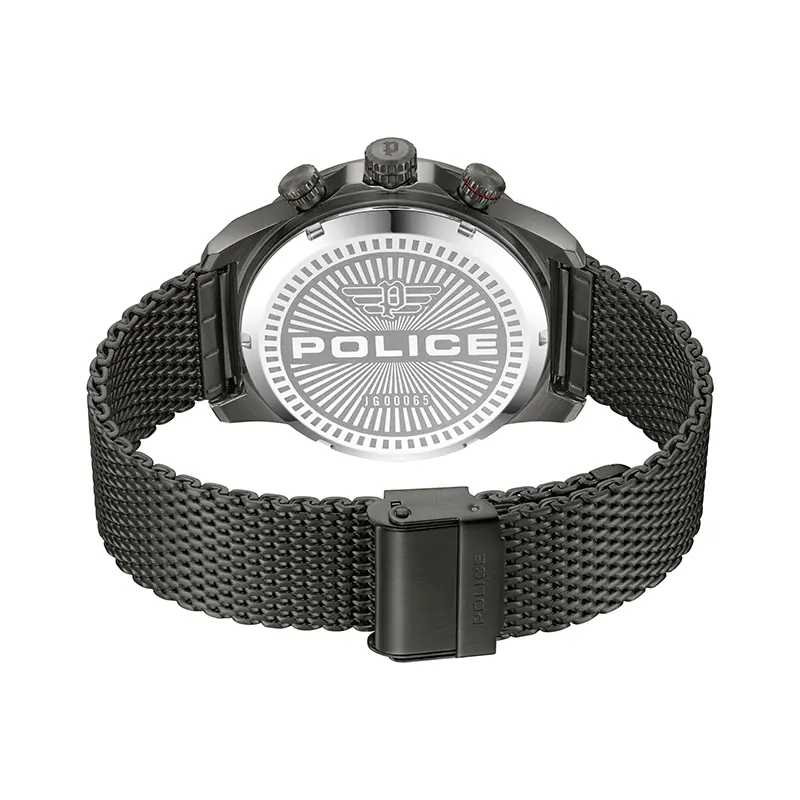 Police Rotorcrom Grey with Green Accents Dial Men's Watch- PEWJG0006503